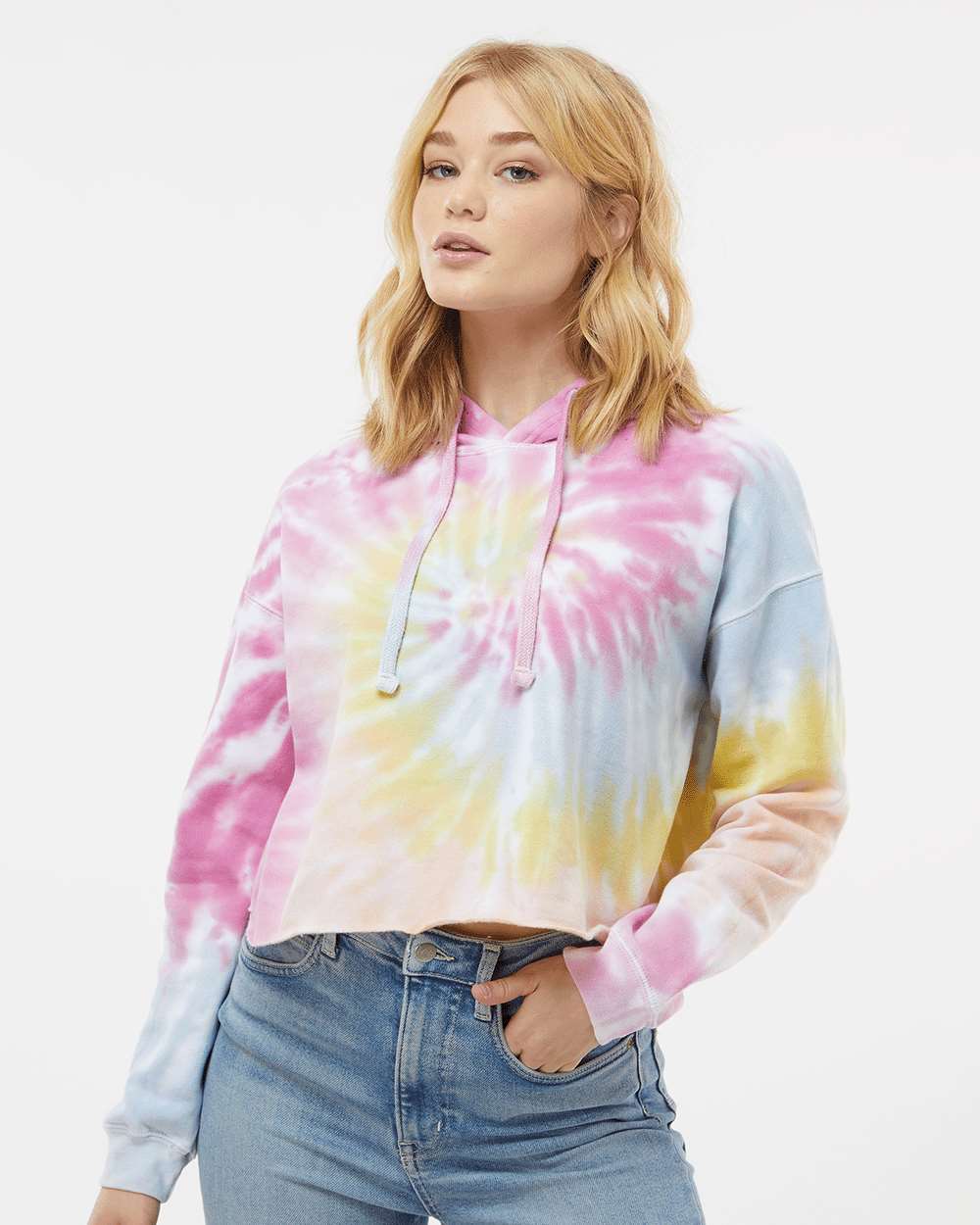 women's tie dyed crop hooded sweatshirt women's tie dyed crop hooded sweatshirt