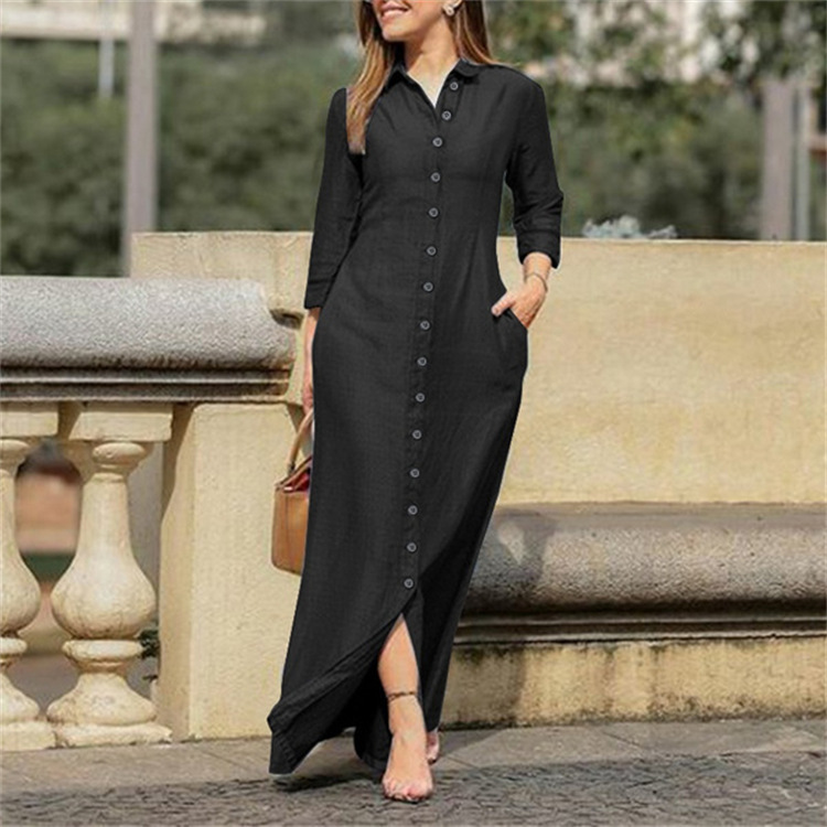 hot sell women solid long dresses women's clothing women long jeans dresses shirt long sleeves skirt denim long dress hot sell women solid long dresses women's clothing women long jeans dresses shirt long sleeves skirt denim long dress